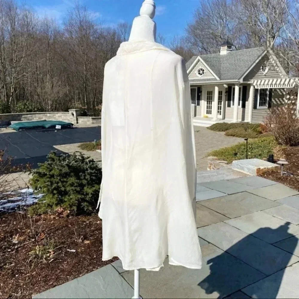 NWT Free People Renata Set 100% Silk Slip Dress Set White Large